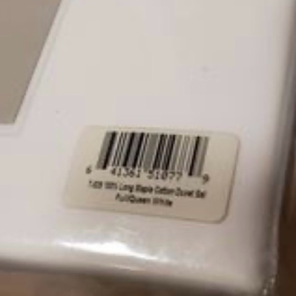 Pointehaven 525 Thread Count Duvet Cover Set, White Queen - Picture 5 of 5